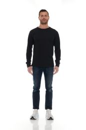 60 Pieces Men's Thermal Long Sleeve Shirt In Black Size 2X-Large - Men's Sweatshirts For Donation