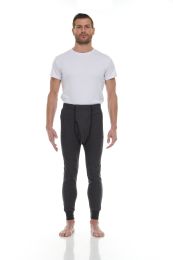 60 Wholesale Mens Cotton Thermal Waffle Pants, Gray Size Medium