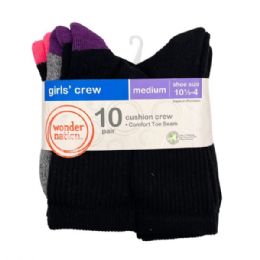 8 pieces Wonder Nation Girls Crew Socks - Girls Crew Socks