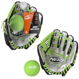 4 pieces Nerf Proshot Foam Glove & Ball Set - Sports Toys