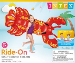6 pieces Intex 18 RidE-On 84 X 54 Lobster Age 3+ Shelf Box - Inflatables