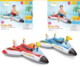 6 pieces Intex Water Gun Plane RidE-Ons.   2 Assorted - Inflatables