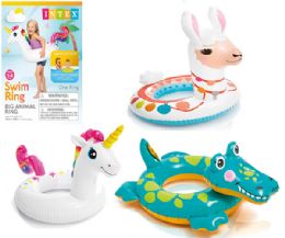 36 pieces (25dis)intex Swim Ring 35 Animal 3 Asst  Age 3-6 Pegable Box - Inflatables