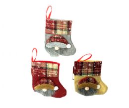 600 Wholesale Xm Stocking 3.6 X 6.4 Mini Santa  3 Asst