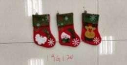 480 Wholesale Xm Stocking 9*16cm 3 Asst