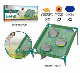 6 pieces 3 In 1 Toss Game Set In Color Box (baG- BalL- Disc - Lawn Games