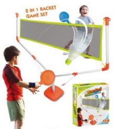 6 pieces Racket & Net Set In Color Box - Lawn Games