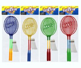 144 Pieces 2 Pcs. 17 Badminton Racket W/ Shuttlecock In Pp Bag - Sports Toys