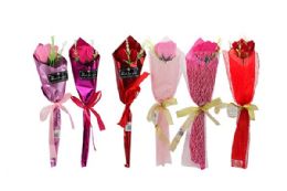 72 of Vi Soap Flowers Wraped 1 Head 2 Design Asst.