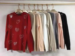24 of Women's Knitted Cashmere Rhinestone Design S/M