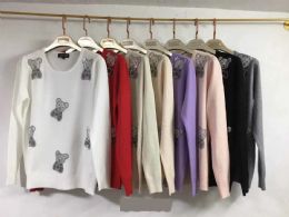 24 of Women's Knitted Cashmere Rhinestone Teddy Bear Design S/M