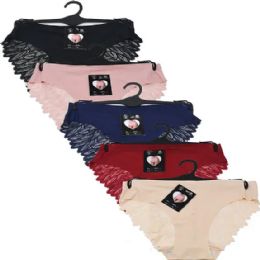 300 Pieces 300 Women's Brief Retail Hanger Seamless Nylon Mix Colors And Size - Womens Panties & Underwear