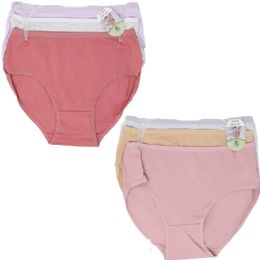 300 Pieces Women's Brief Retail Hanger Cotton Blend Mix Colors And Size 300pcs - Womens Panties & Underwear