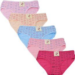 300 Pieces Women's Brief Cotton Blend Mix Colors And Size 300pc Hearts - Womens Panties & Underwear