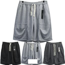24 Pieces Men's Shorts Athletic Wear Tech Fleece Cargo Assorted Color L/xl - Mens Shorts