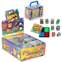 144 pieces Mini Animal Stamp Set 3x2 Inch - Craft Tools