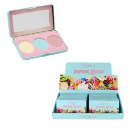 24 pieces Sweet Glow Highlighter Palette In Countertop Display - Assorted Cosmetics