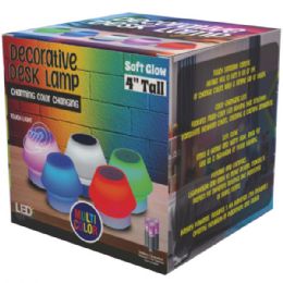 6 pieces 3.75 Inch Small Bedside Touch Table Lamp Multi Color Led Lights - Lamps and Lanterns