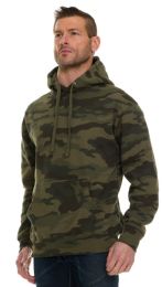 24 Pieces Cotton Fleece Hooded Camo Printed Kangaroo Pocket Hoodie Size xs - Mens Sweat Shirt