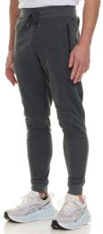 180 Pieces Mens Cotton Fleece Zipper Jogger Heather Charcoal Assorted Sizes Med To 2x - Mens Sweatpants