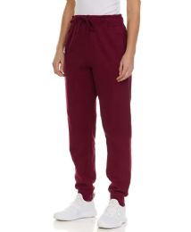 Womens Fleece Lined 3 Pocket Jogger Burgundy Size Small