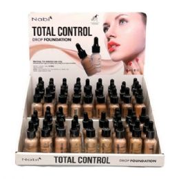72 pieces Nabi Total Control Drop Foundation In Countertop Display - Assorted Cosmetics