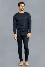36 of Men's Thermal Top And Bottom Set Color Navy Size S