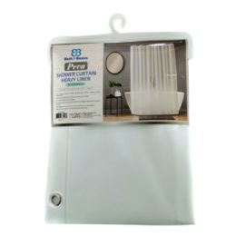 12 Pieces Peva Shower Curtain Liner 8 Gauge Frosted White - Shower Curtain