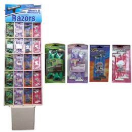 Razors 4pk Triple Blade Mens/womens 100pc Floor Display Xtracare 4assorted - Shaving Razors
