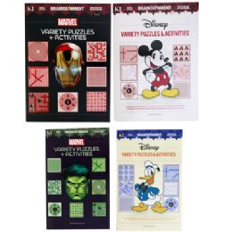 96 pieces Disney/marvel Asst Puzzle Books 4 Titles 48 Digest 48 Full Size In 7 Pocket Floor Display - Puzzles