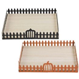 10 pieces Halloween Pumpkin Tray 10x10 2 Assorted Orange, Black Pp - Halloween