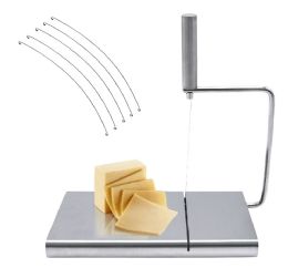 24 pieces Stainless Steel Cheese Slicer Board Multifunctional Butter Cutter Meats Loaf Bread With 5 Replacement Wires - Kitchen Gadgets & Tools
