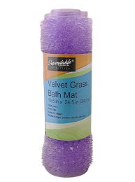 16 of Grass Textured Spa Quality Foot Scrubber Bathmat Bathroom Tub & Bath Mat AntI-Slip 24.5 inch X 13.5 inch Lavender