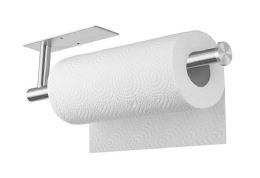 24 Wholesale Wall Mount Multi Use Paper Towel Holder Under Cabinet Kitchen Bathroom Work Self Adhesive Or Screw In (silver)