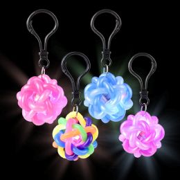 288 pieces 1.5 inch LighT-Up Loop Ball Backpack Clip 24ct - Key Chains