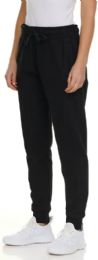 Womens Fleece Lined Jogger With Pocket In Black Size Small