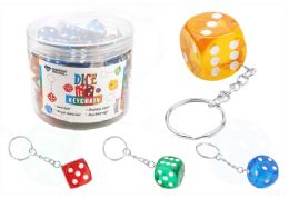 72 Pieces Translucent Dice Keychain - Key Chains