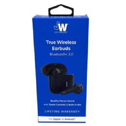 8 pieces Jw True Wireless Bluetooth 5.0 Earbuds With Touch Controls & BuilT-In Mic In Black - Headphones and Earbuds