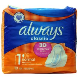 32 Pieces 10-Piece ALWAYS PADS Classic NORMAL - Feminine Care