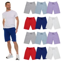 Mens Cotton Fleece 3 Pocket Shorts Colorful Assorted Colors Size Medium