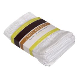 96 Packs Washcloth White 12 inch X 12 inch - Kitchen Towels