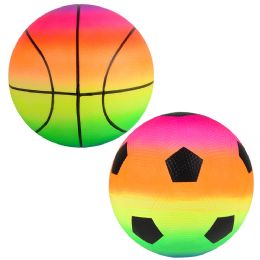 60 pieces Neon Rainbow Sports Ball (2 Asst.) 8.5 inch  60/30 - Balls