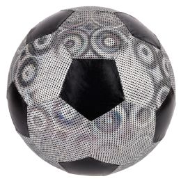 48 pieces Silver Shiny Metallic Fabric Soccer Ball 16 inch  48/24 - Balls