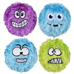 144 pieces Crazy Face Fabric Covered Fuzzy Ball 6 inch  144/26 - Balls