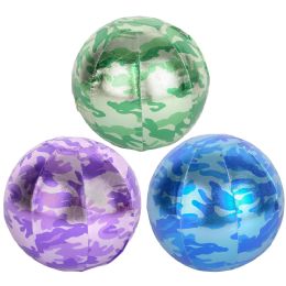 216 pieces Metallic Fabric Camo Ball (3 Asst.) 9 inch   216/40 - Balls