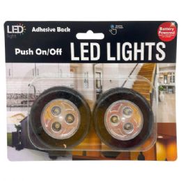 24 pieces Round Led Push Light Night Adhesive Battery Operated - Night Lights