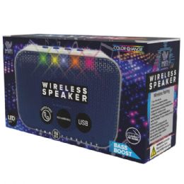 6 of Blue Wireless Portable Led Color Changing Speaker With Lanyard Handle