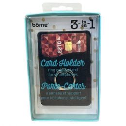 36 pieces Borne Black Universal Card Holder For Smartphones - Tripods and Phone Holders