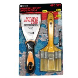 25 pieces Wall Paint Brushes And Scraper Tool Accessory 4 Piece Set - Brushes
