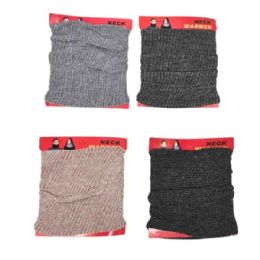 36 pieces Classic Rib Knit Neck Warmer In Assorted Colors - Winter Scarves